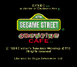 Sesame Street Counting Cafe Title Screen